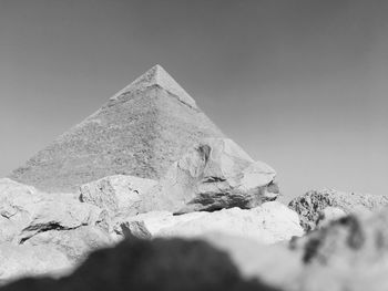 Pyramid against clear sky
