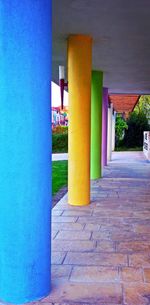 View of built structure against blue sky