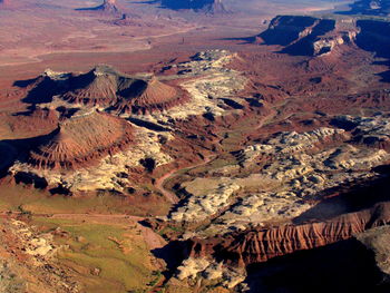 High angle view of rocks on land