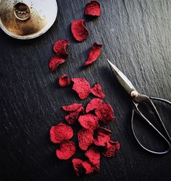 Close up of red flowers