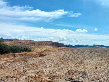 Scenic view of desert against sky