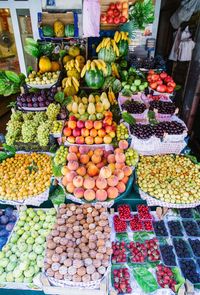 Fruits for sale at market stall