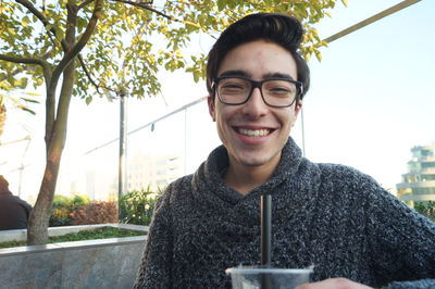 Portrait of smiling young man