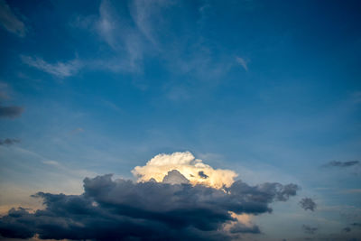 Low angle view of clouds in sky