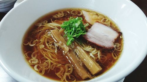 Close-up of soup in bowl