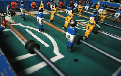 Full frame shot of foosball
