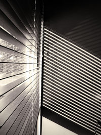 Low angle view of window blinds