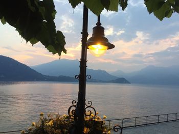 Scenic view of sea during sunset