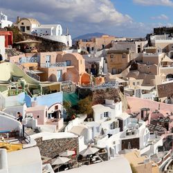 High angle view of town