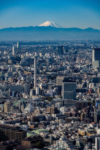 High angle view of city