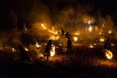 Group of people at night