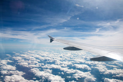 Airplane flying in sky