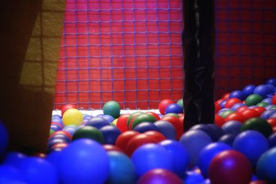 Surface level of colorful balls