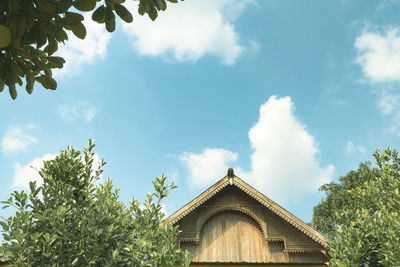 Low angle view of building against sky