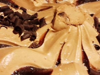 Full frame shot of ice cream in plate