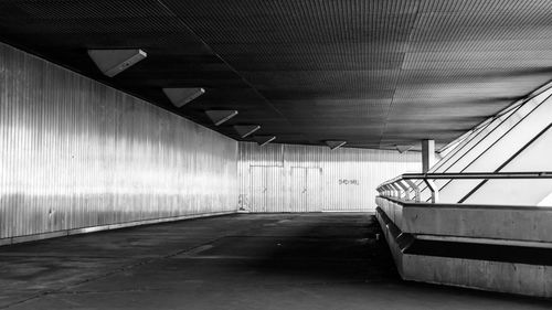 Empty road in tunnel