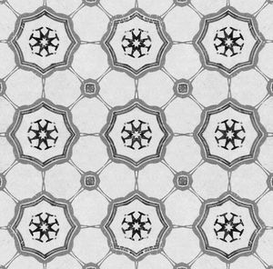 Digital composite image of tiled floor