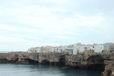 View of sea against cloudy sky