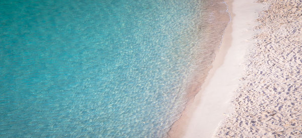 High angle view of beach