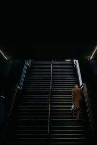 Low angle view of escalator