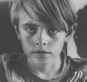 Close-up portrait of boy