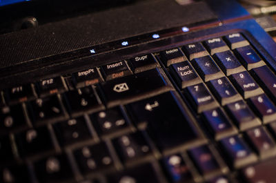 Close-up of computer keyboard