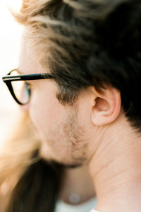 Close-up of woman looking away