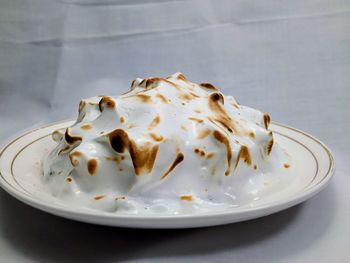 Close-up of ice cream in plate