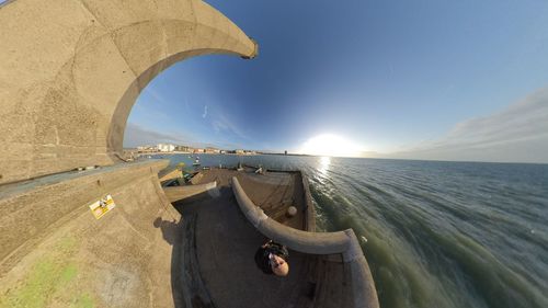 Panoramic view of sea against sky