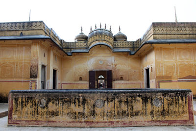 Exterior of old building against clear sky