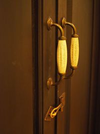 Close-up of door handle