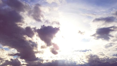 Low angle view of cloudy sky