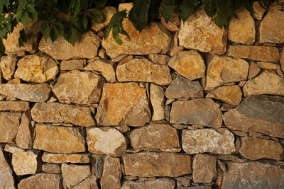 Full frame shot of stone wall