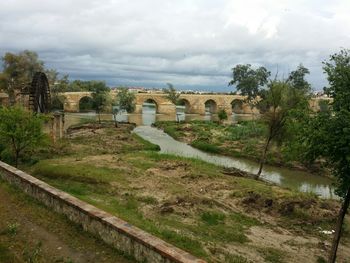 Built structure against cloudy sky