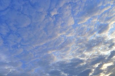 Low angle view of cloudy sky