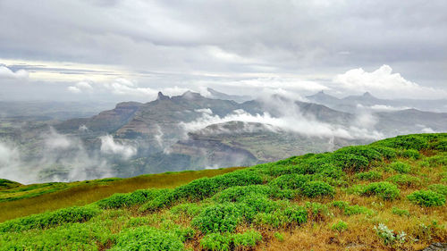 Scenic view of landscape against sky