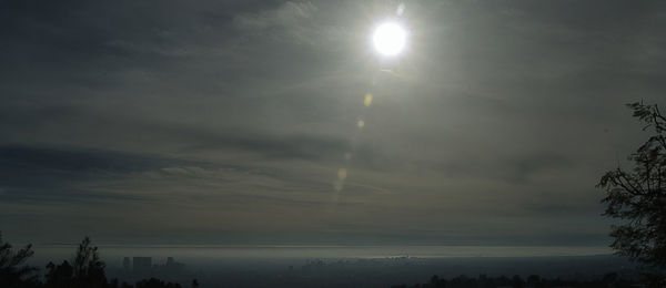 Scenic view of vapor trails in sky