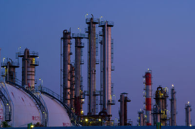 Chemical factory at dusk