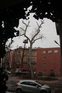 City street with buildings in background