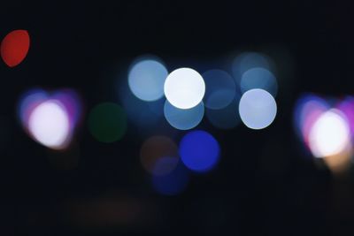 Defocused lights at night