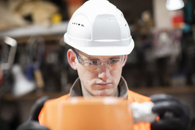 Technician male working in a store