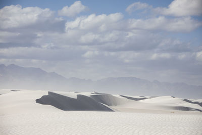 Scenic view of desert against sky