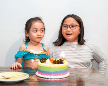 Celebrating birthday at home with family during quarantine.