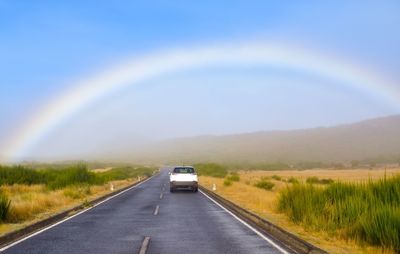 Car on road against sky