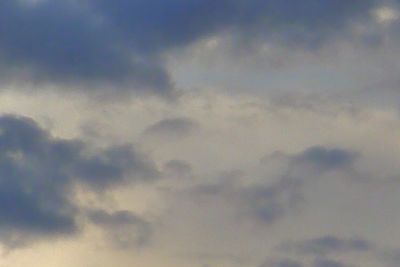 Low angle view of cloudy sky