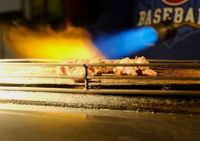 Close-up of electric light