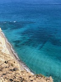 High angle view of sea shore