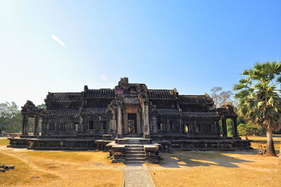 View of historical building against blue sky