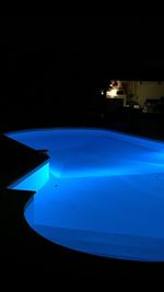 Illuminated lights at night