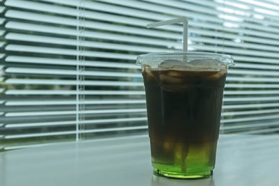 Close-up of drink on table